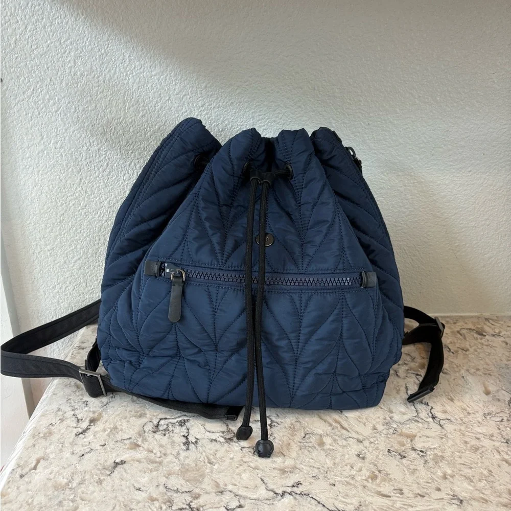 Kate Spade Ellie Quilted Navy Blue Backpack